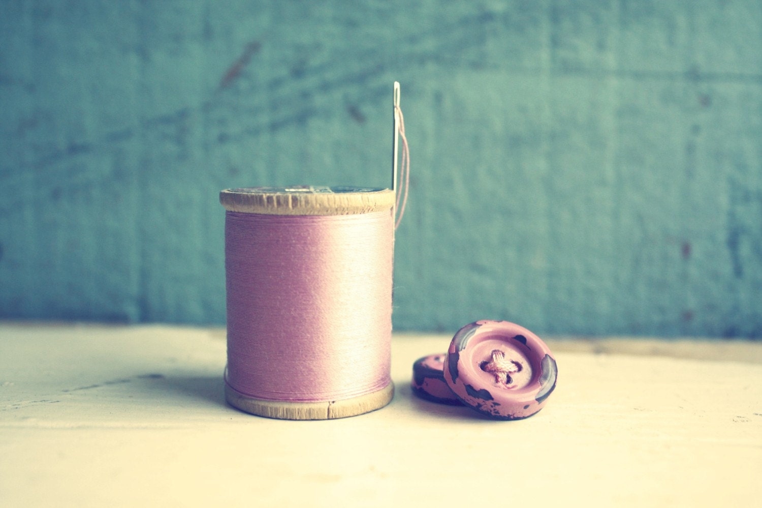 Vintage Pink Notions - Fine Art Photograph 4 x 6