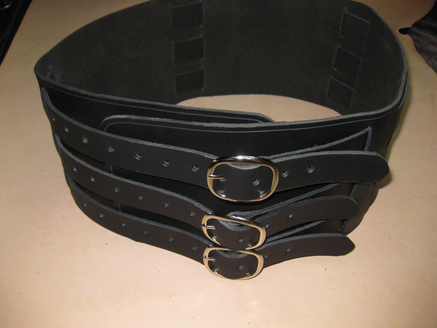 6 1/2 Inch Pirate Leather Warrior Belt / Barbarian Belt