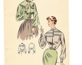 1954 Womens Fashion Magazine Illustration