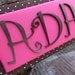 Nursery Letters, 2-6 Lettes, Name Sign, Wall Letters, Upholstered Letters, Name Plaque, Pink and Black, Painted Letters, Wood Letters,