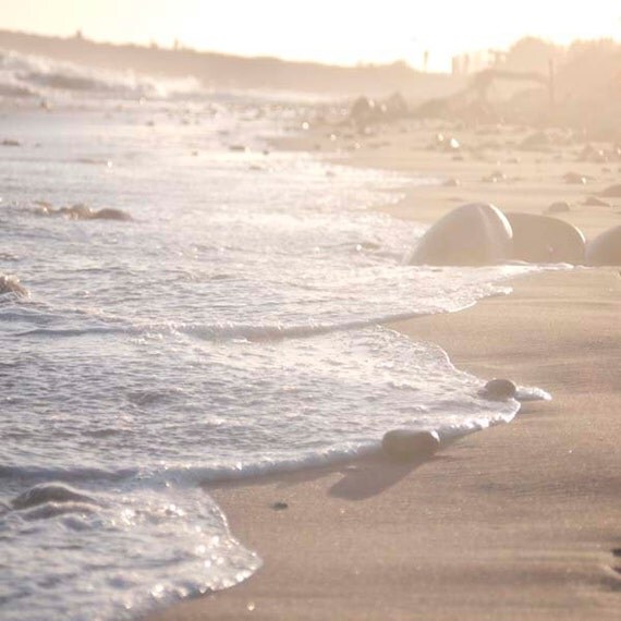 Beach Photography- Neutral Coastal Decor, Sand, Water, Ocean, California Coast,Summer Beach Photo 8x8 Beach Home Decor