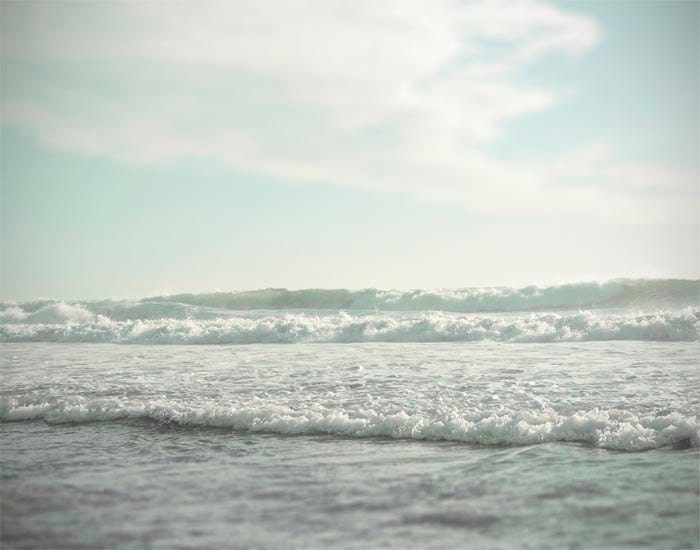 SALE Sea Wall Art, Landscape - Aqua, Mint Green, Ocean Waves,  Beach Photography, Wall  Decor-  Beach Cottage Decor- 11x14