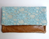 1 bag, 6 styles, leather and lace clutch bag