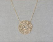 Mitzi Carol Necklace- Hand Woven 14k Gold Filled Circle Necklace (Medium)