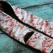 Camera Strap Cover with Lens Cap Pocket - Brown Padded Minky - Cherry Blossom- MADE TO ORDER