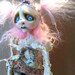 Steampunk Zombie Art Doll Goth wall hanging post apocalyptic doll OOAK Narcissa RESERVED Balance for Nancy