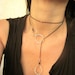 Turquoise And Silver Necklace Choker/Lariat with Sterling Silver Links and Hill Tribe Beads