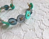 Button Bracelet- April Showers