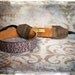 Maroon Leaves and Leather and Suede Camera Strap