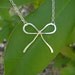 Silver Bow Necklace