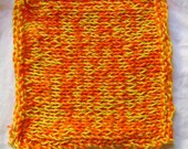 Bright Orange and Yellow Dishcloth