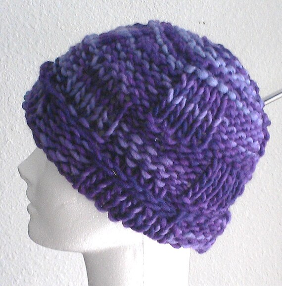Victorian Plum knit hat