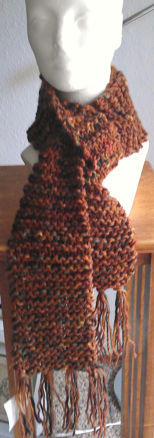 Study in Brown Knit Scarf