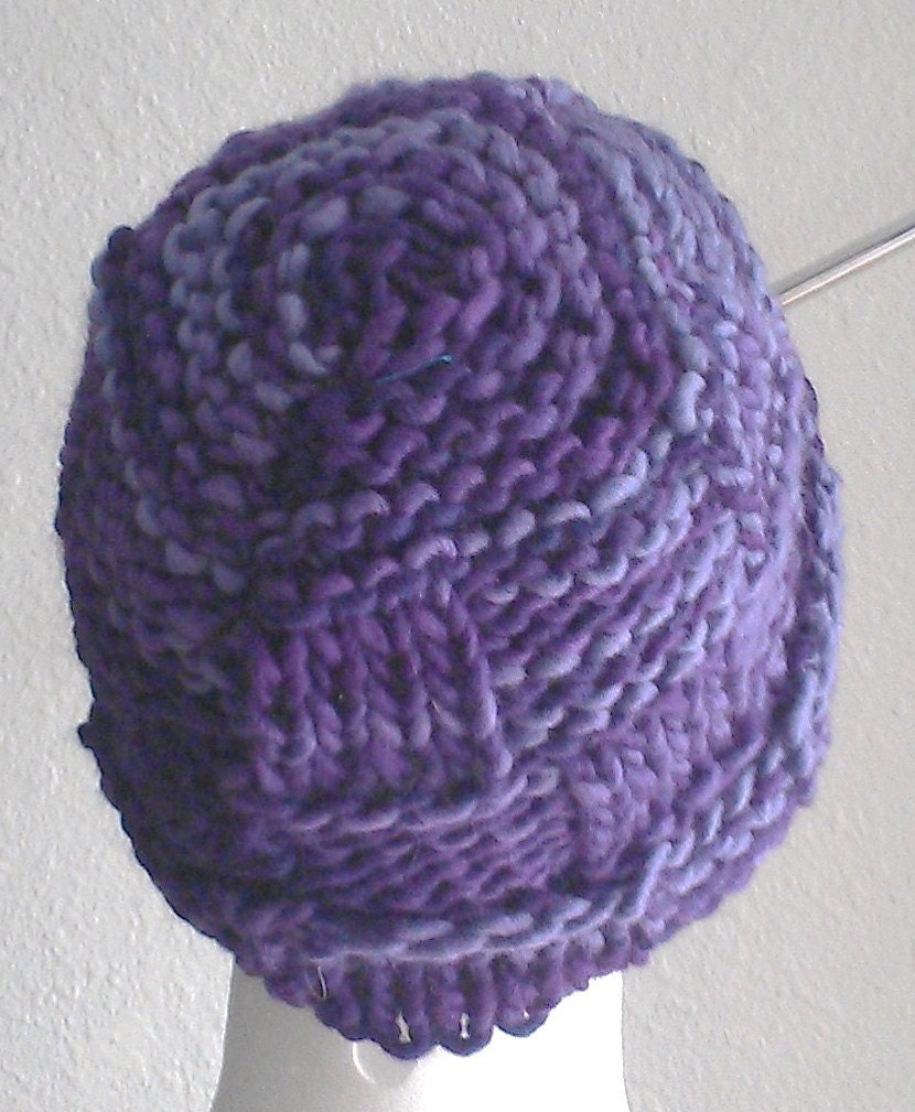 Victorian Plum knit hat