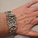 Vintage Sterling Bracelet signed Kramer in Rhinestones - set in sterling silver setting with safety chain makes a beautiful bridal bracelet