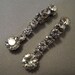 Vintage Long Rhinestone Earrings Juliana clip on backs that are long dangle lushy Hollywood glamour bridal wedding perfect
