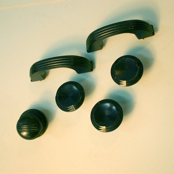 Deco Bakelite Drawer Pulls by SecondChanceSupplies on Etsy