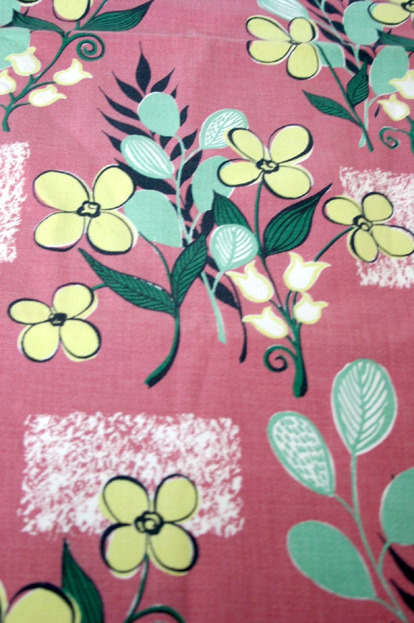 Mid Century Bark Cloth Retro Design