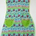 FREE SHIPPING---------Retro Style Cooks Bib Apron in Bright Fruit Colored Fabric for your Kitchen Cooking Decor