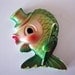 1969 Marked Miller Studio, Inc. Chalkware Fish with Top Hat-Vintage Bathroom Decor-Wall Decor