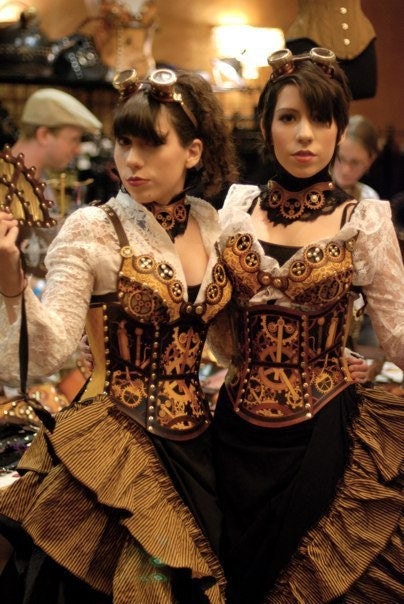 Hard Leather Clockwork Bra - Made to order