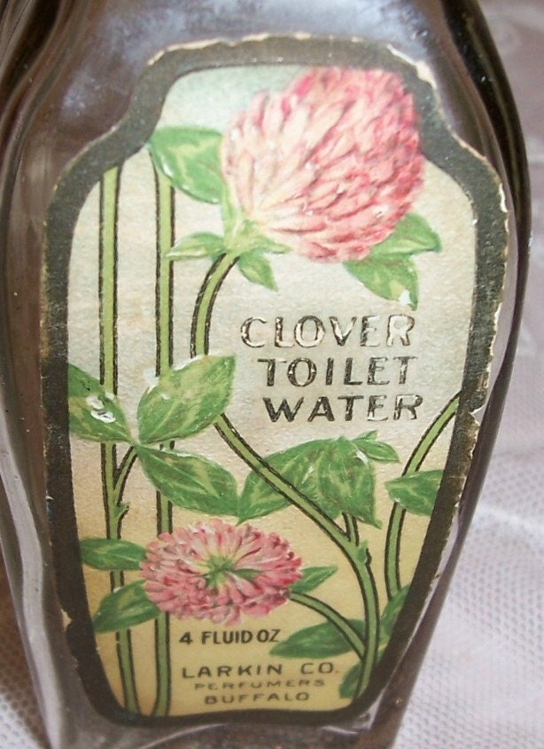 ANTIQUE Larkin Toilet Water/Perfume Bottle w/ by VintageFlowers