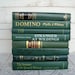 Dark Green Books Instant Library Collection by Color Photography Props Vintage Decorative Books