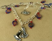 Travel Adventure Silver Charm Anklet Handmade