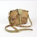 vintage map satchel / Allan Edward tan geography bag