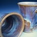 Blue Stoneware Mug - Speckled Blue-Cream glaze -14 oz