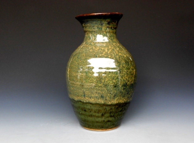 25% Off Seconds Flower Vase Green Glaze