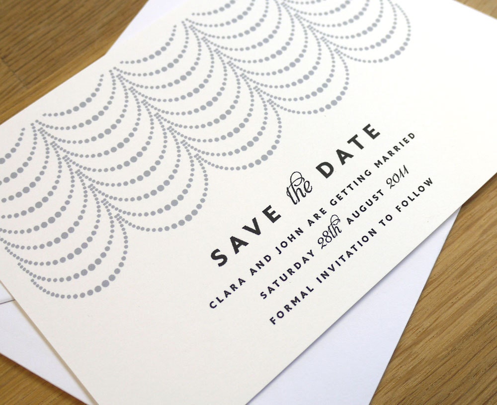 Modern Minimalist Save the Date - 'Coco' Design - One Sample