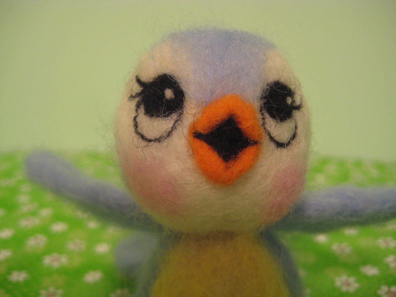 Needle felted Bluebird of Happiness
