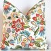 Tropical Decorative Pillow Cover ONE Throw Pillows Accent Pillows Floral 20 x 20 Inches Waverly Pillows