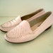 VINTAGE SUPER SALE Rave Reviews Pink Leather Loafers - Size 8