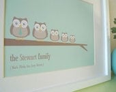 Family Owl Print