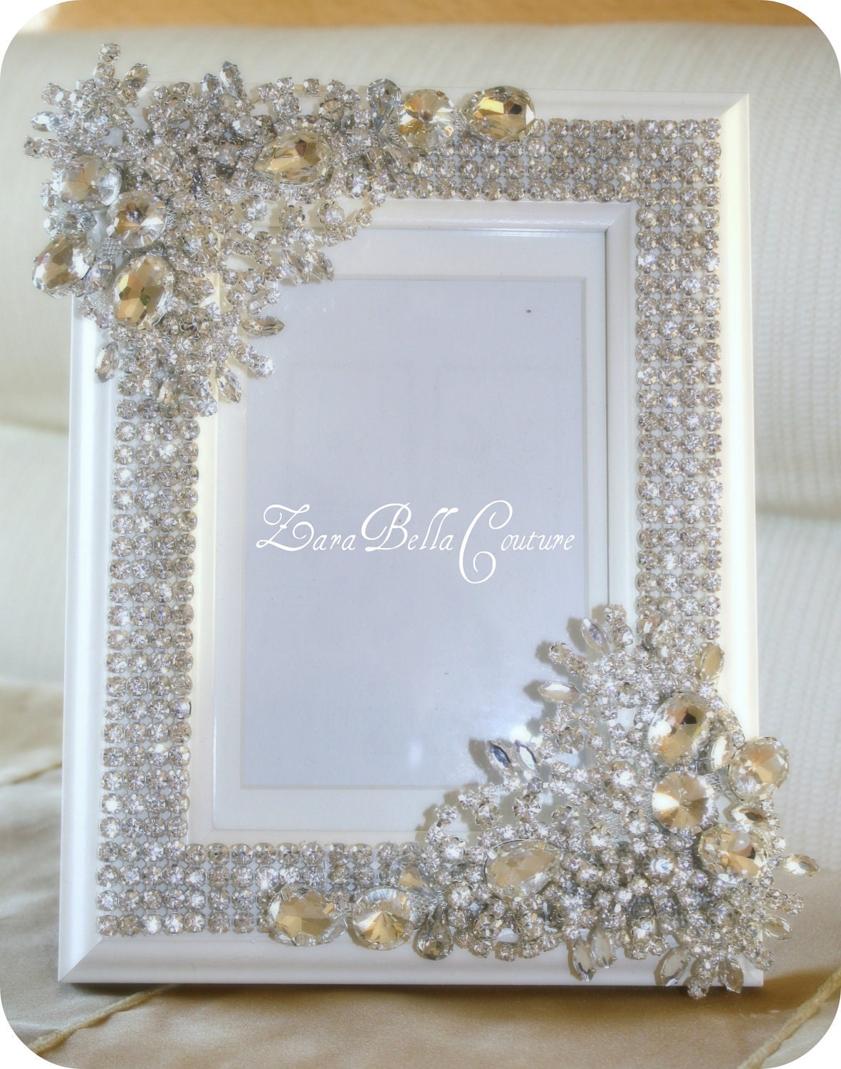 Items similar to Crystal Encrusted 5X7 swarovski sparkle jeweled
