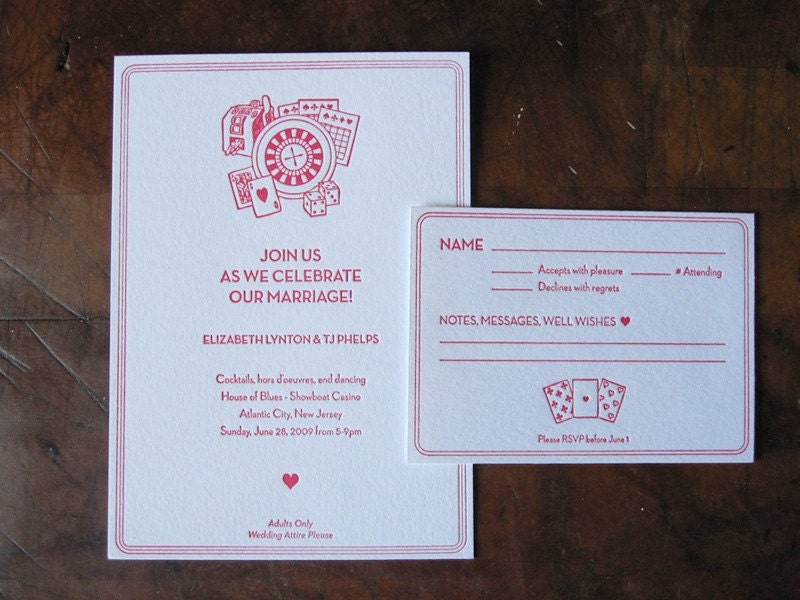 Unique Contemporary Custom Design Letterpress Chic Wedding Invitations