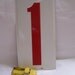 Vintage Metal Red Number One - Gas Station Price Sign