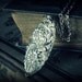 The Silver Lining ... necklace large vintage floral bead crystal glass silver flowers lucite winter gypsy boho chic elegant