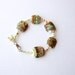 Jewelry Bracelet Nectarine Lime Flat Lampwork Bead Sterling Silver