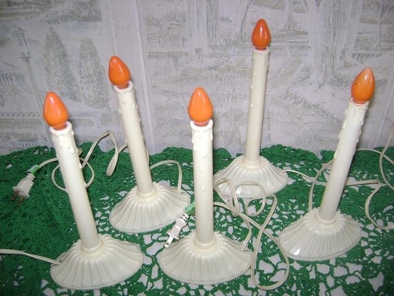 Vintage Electric Candles Christmas Candles Holiday by RicsRelics