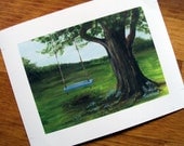 Childrens art swing and tree print