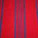 Red and Royal Blue Striped Vintage French Ticking Fabric - 20 x 19 Inches