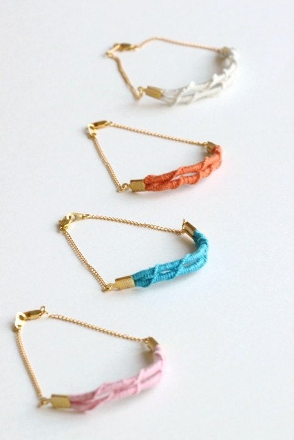 Recuerdos Bracelet T-1 macrame knot,  thread, rope