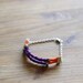 Recuerdos Bracelet - macrame knot, rope, metallic beads, boho urbain