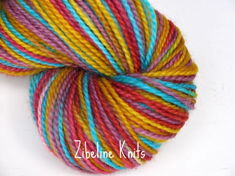 Persian Dancer Hand Painted Superwash Australian Merino (Gypsy)