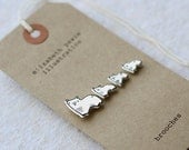 parade of corgis - set of four corgi dog brooches - by elizabeth pawle - modern minimal - hand drawn hand cut - illustrated pin badges - ElizabethPawle