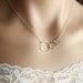 Three circle necklace, eternity circle - family necklace, friendship, couple, love links, sterling silver necklace, everyday wear, for mom