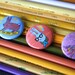 Bunny themed pin back buttons